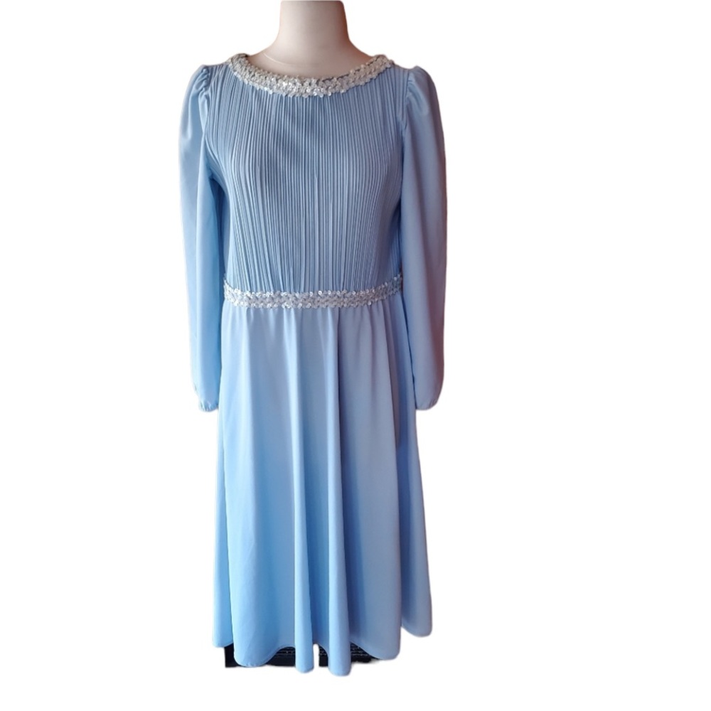 Vintage Boston Maid Blue & Sequin‎ Party Dress